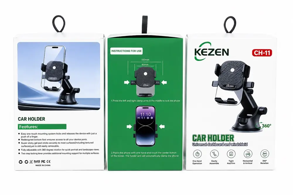 هولدر موبایل خودرو KEZEN CH-11 پایه نگهدارنده گوشی با چرخش 360 درجه
