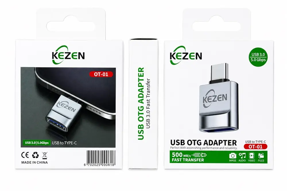 تبدیل USB 3.0 به USB Type-C کیزن مدل OT-01 مناسب گوشی و تبلت
