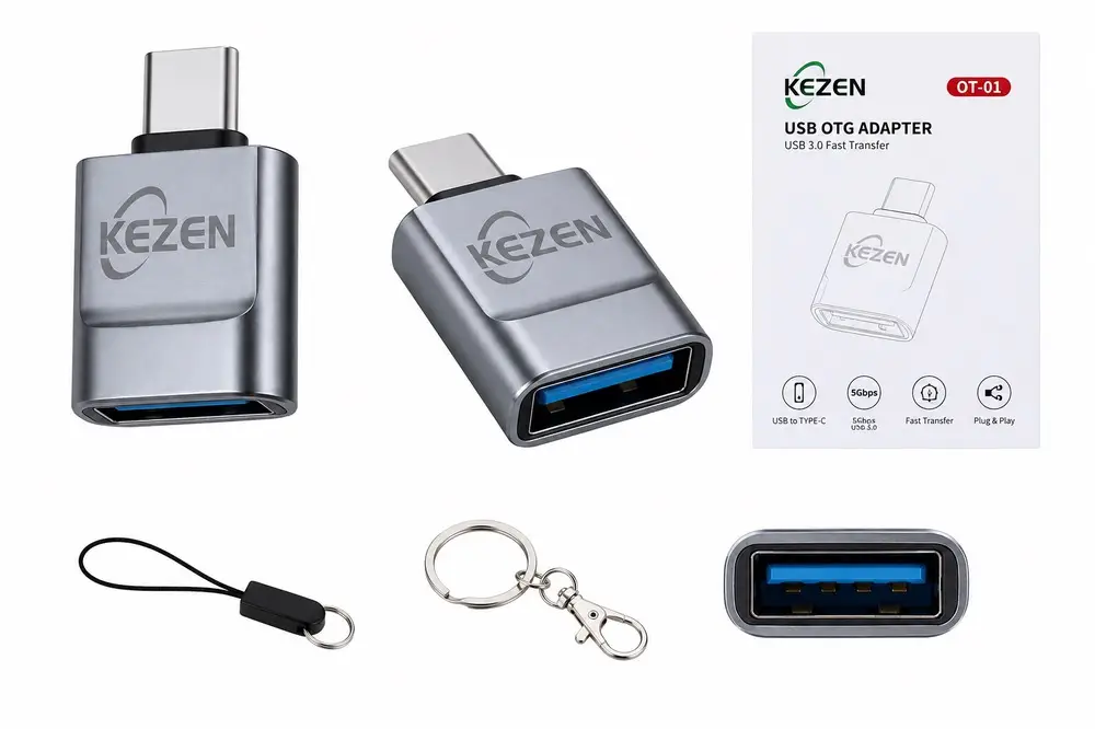 تبدیل USB 3.0 به USB Type-C کیزن مدل OT-01 مناسب گوشی و تبلت