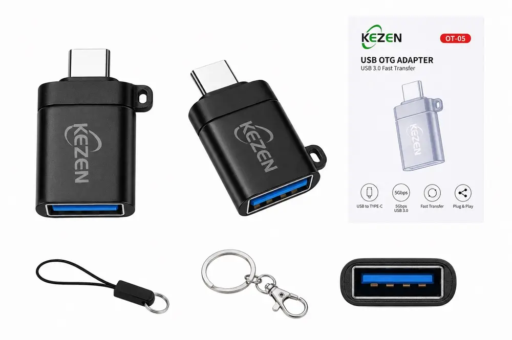 مبدل OTG USB 3.0 به Type-C کیزن مدل OT-05 با سرعت انتقال 5 گیگابیت بر ثانی